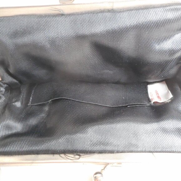 Vintage Hand Made Clutch bag Purse Black beaded - Picture 7 of 8